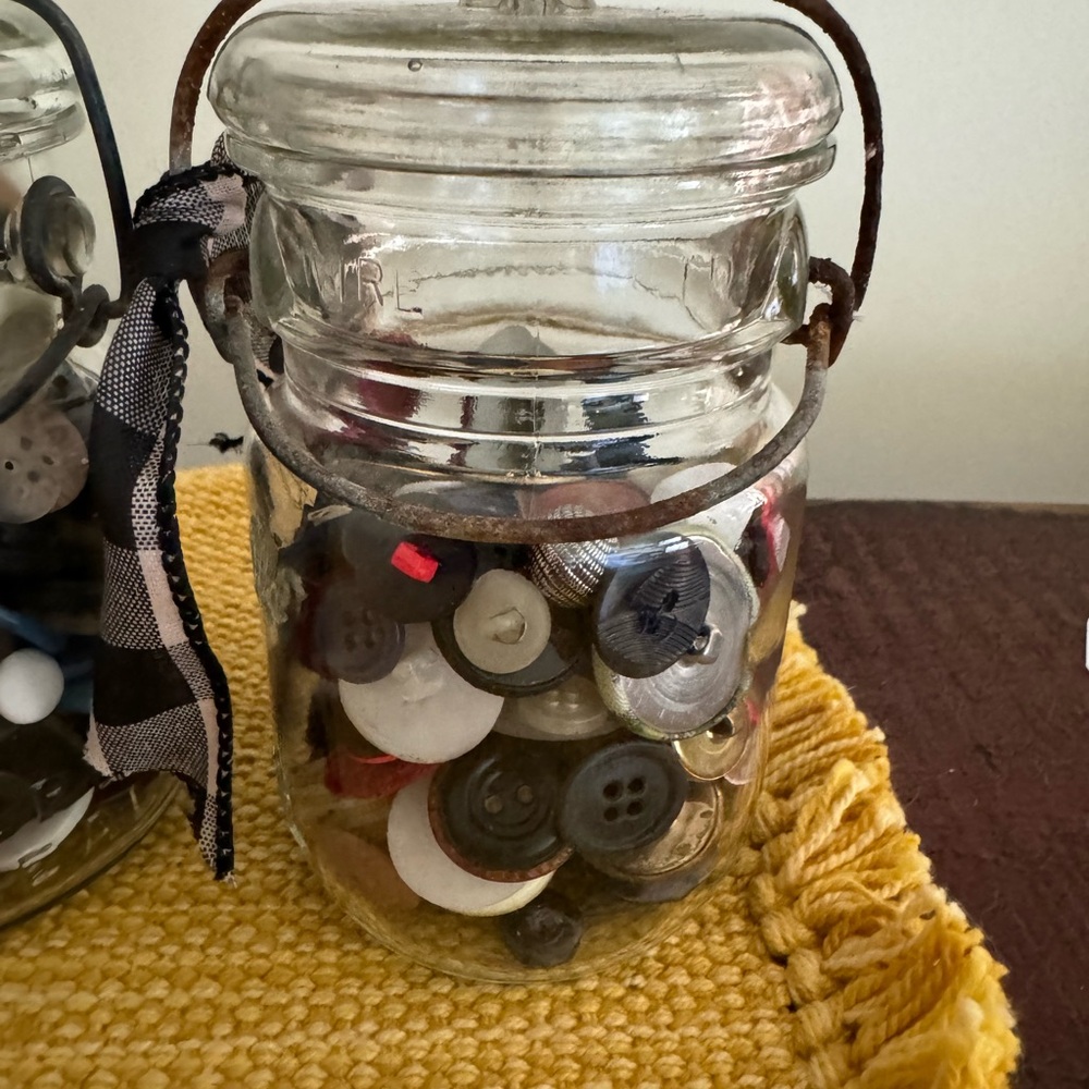 Antique Glass Canning Jar with Working Closure